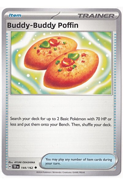 Pokemon بطاقة بادي-بادي بوفين 144/162 - القوات المؤقتة (لون النعناع)