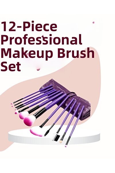 Generic Brand 12-Piece Makeup Brush Set Made with Soft Fiber Bristles for Eye...