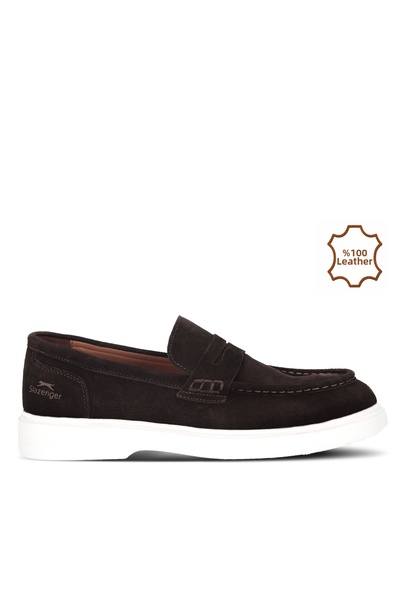 Slazenger York I Men's Leather Brown Suede Comfort