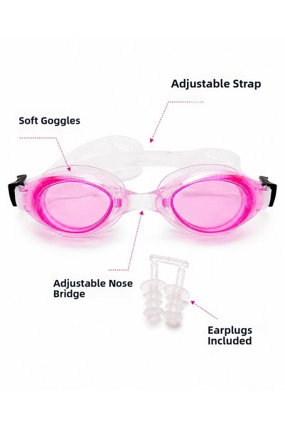 shopExxtra Anti Fog Youth Swimming Goggles Uv Protected Pool and Sea Goggles with Earplugs and Protection Box 15 cm