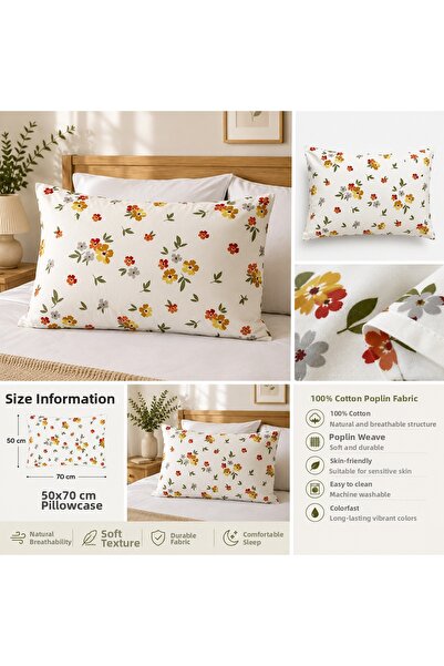 DOĞA EV TEKSTİLİ Doğanın Tüm Renkleri 2-Pack Pillowcases 50X70 - 100% Cotton ...