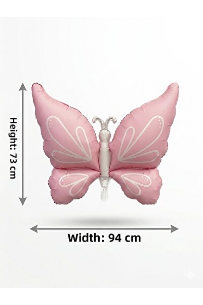 CAVAŞ sun hat Large Size Butterfly Foil Balloon 94X73 cm - Birthday, Party an...