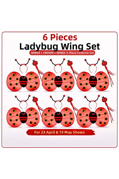 magicool 639Li Ladybug Costume Set – Wing Crown Scepter