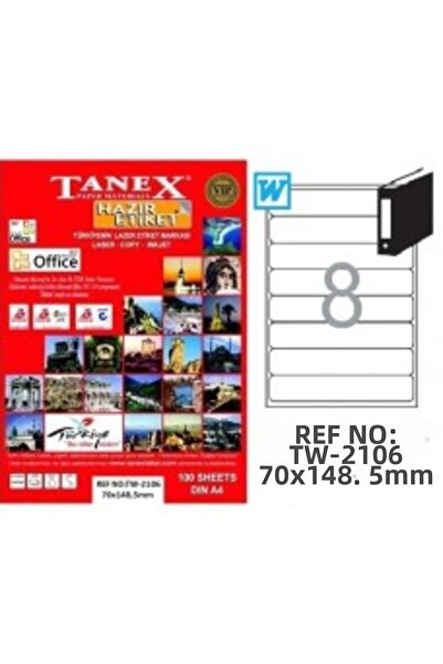 Tanex Label 70X148,5 A4 100 Sheets Tw-2106