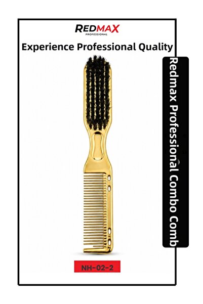 Redmax Professional مشط ريدماكس الاحترافي NH-02-2 المطلي بالذهب 2 في 1 - مشط ...