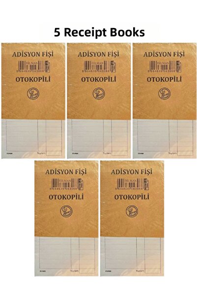 Dağtaş Kırtasiye Dilman Receipt Receipt 8X14,5 cm Self-Adhesive 5 Pieces