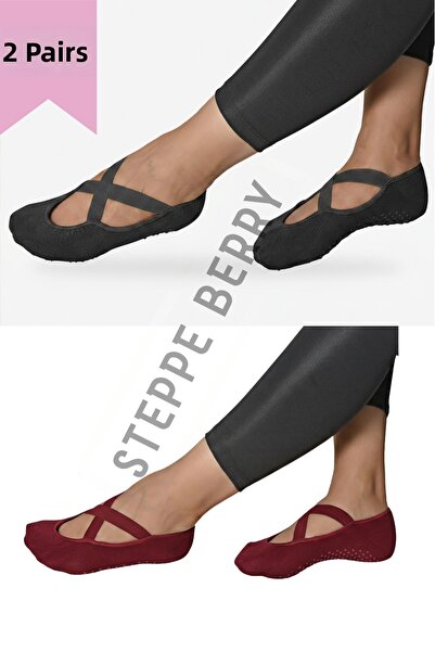 STEPPE BERRY 2 perechi de șosete pentru Pilates și Yoga