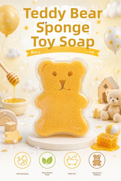 Dermolive Sponge Toy Herbal Bath Soap Teddy Bear 120 g