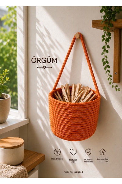 ÖRGÜM Καλάθι Μάνταλαντ Διακοσμητικό Καλάθι Πολλαπλών Χρήσεων