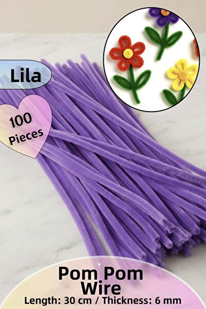 Dantelux 100 Pieces of Chenille Fuzzy Wire 30 cm |   Handicrafts, Flower Maki...
