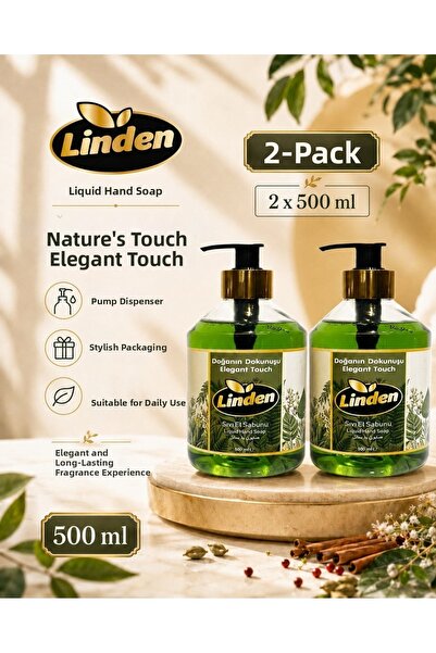 Linden Liquid Hand Soap Nature's Touch 500 ml Elegant Touch X2 Pieces