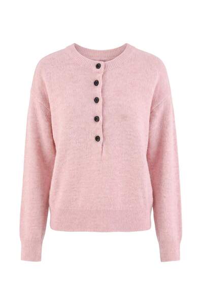 Trendyol Collection Wardrobe Essentials Pink Thick Soft Oversize Knitwear Swe...