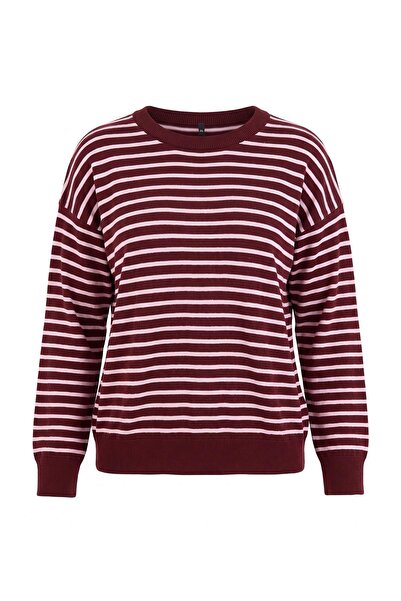 Trendyol Curve Wardrobe Essentials Plum Soft Textured Oversize Sweater Tbbaw2...