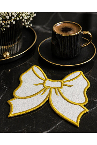 KEYFHOME Φιόγκος μοντέλο 2li, χρυσή χαρτοπετσέτα σερβιρίσματος για τον καφέ