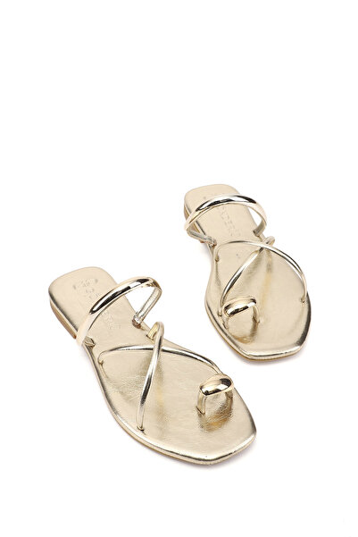 GÖNDERİ(R) Γυναικείες χρυσές σαγιονάρες