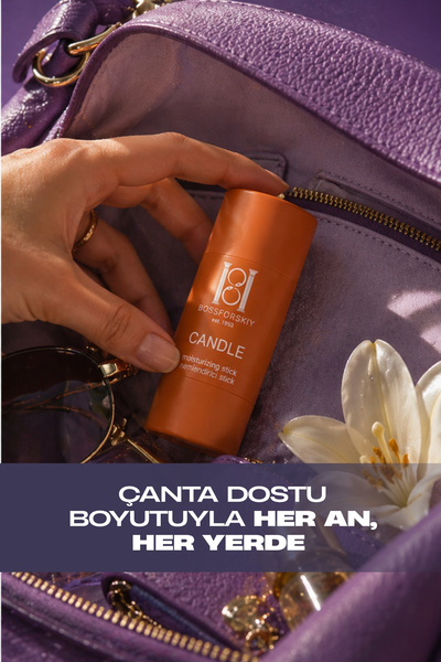 Bossforskiy Candle Yoğun Nemlendirici Bakım Stick – El, Dirsek, Diz, Topuk ve Kuru Bölgeler İçin – Shea Butter, Badem Yağı, B5 & E Vitamini – 30 g