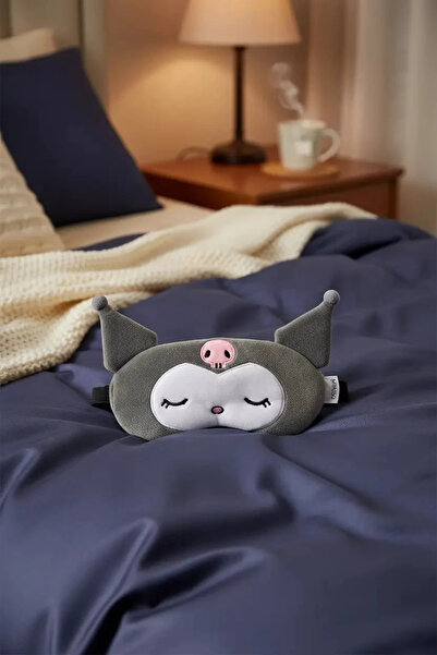 SANRIO Lisanslı Kuromi Puffy Fluffy Ekstra Yumuşak Ve Dolgulu Uyku Maskesi
