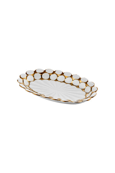 ROY KING LENA OVAL SUNUM TABAK GOLD 19-31 CM