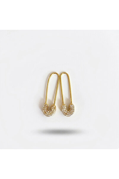 h&b design jewel Rhinestone Safety Pin Earrings