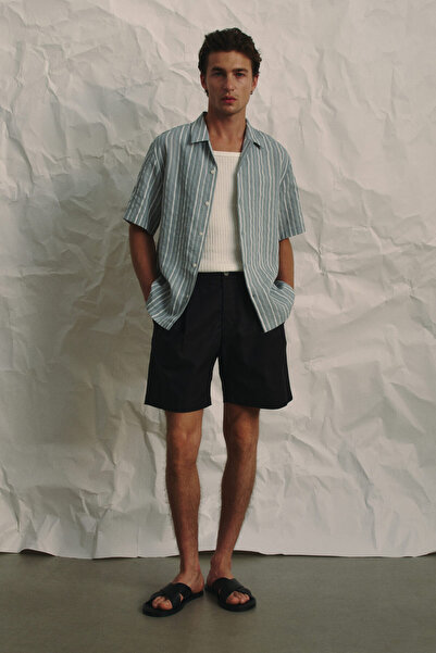 H&M Keten Karışımlı Şort Relaxed Fit