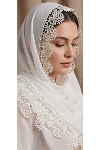 NUMİSTORE İğne oyası kırık beyaz çilek oyası namaz örtüsü