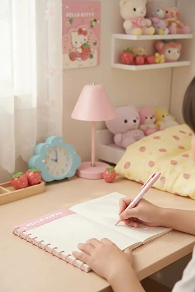 Miniso Sanrio Lisanslı Çilek Serisi B6 Çift Katmanlı Telli Not Defteri 60 Yaprak