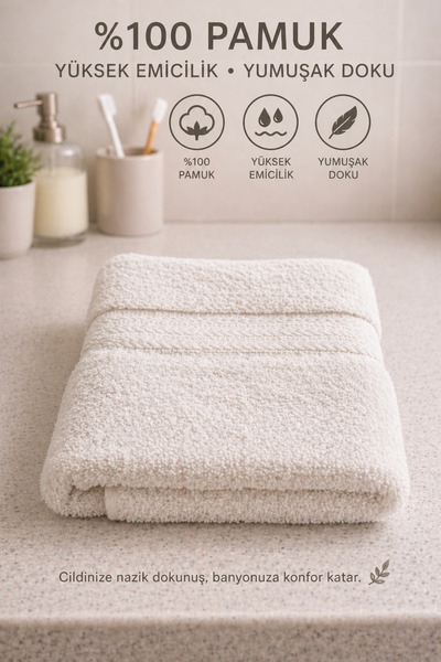 vanillasoft Prosop de mână și față Vanilla 50 x 90, 100% bumbac, cu absorbție...