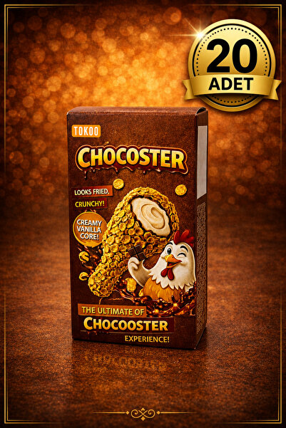 Tokoo 60g*20 ad. Tavuk budu görünümlü beyaz çikolata ve mısırgevreği kaplı va...
