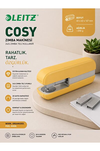Genel Markalar Cosy Zımba Makinesi 30 Sayfa Sarı