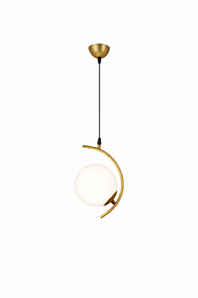 ESSLİGHT Flora tekli eskitme sarkıt beyaz camlı modern antre hol avizesi