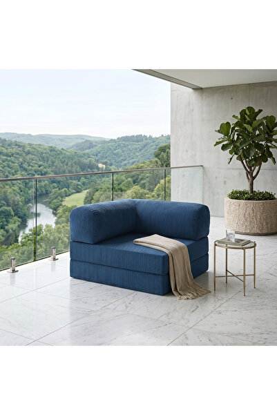 DECHOME 100x100 Modüler Köşe Minderi Fitilli Kadife, Rahat, Dayanıklı, Çok Am...