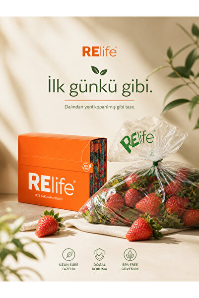 Serpak ReLife Home - Taze Saklama Poşeti - Meyve Sebze Taze Saklama Poşeti (2...