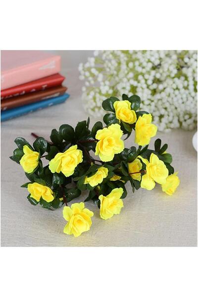Nettenevime Yapay Çiçek Sarı Açelya Demeti 7 Dallı 33*20cm