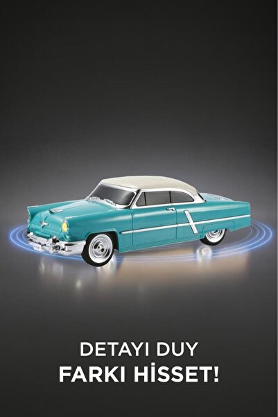 Torima Bluetooth Hoparlör Retro Klasik Araba Tasarımlı 10W FM USB Speaker D85 Yeşil