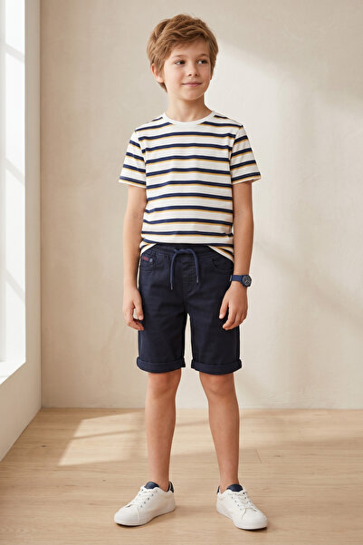 Mutlu Kids Mutlu Bel Lastikli Erkek Gabardin Kapri