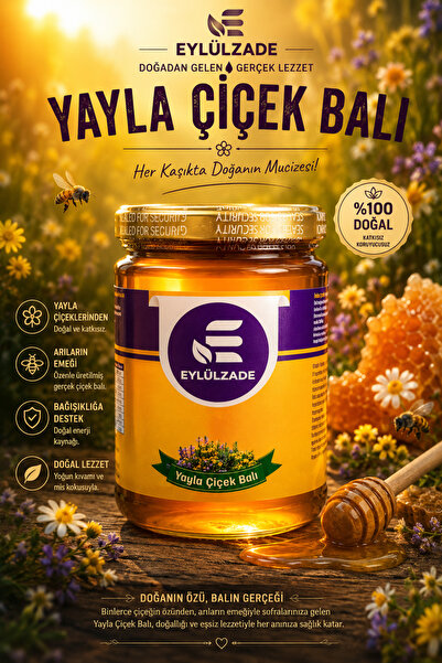 EYLÜLZADE Organik Çiçek Balı (800 gram)