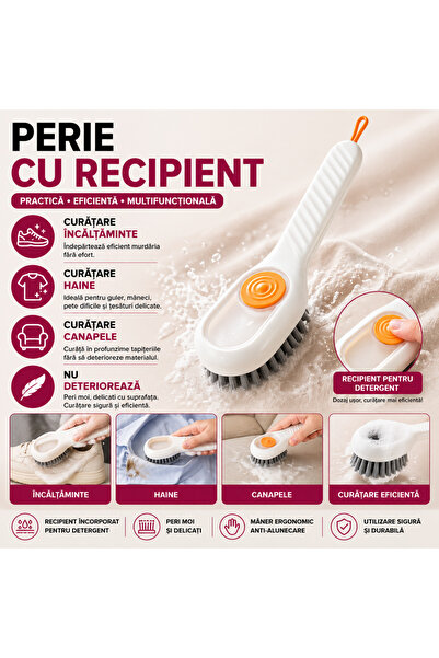 SMARTECH Perie de curățat încălțăminte cu rezervor de detergent, cremă