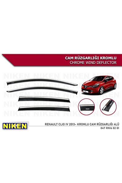 Niken Renault Clio 4 2012-2019 Kromlu Cam Rüzgarlığı