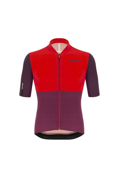 Santini Tricou de ciclism pentru bărbați Redux Istinto - Roșu/Violet - M