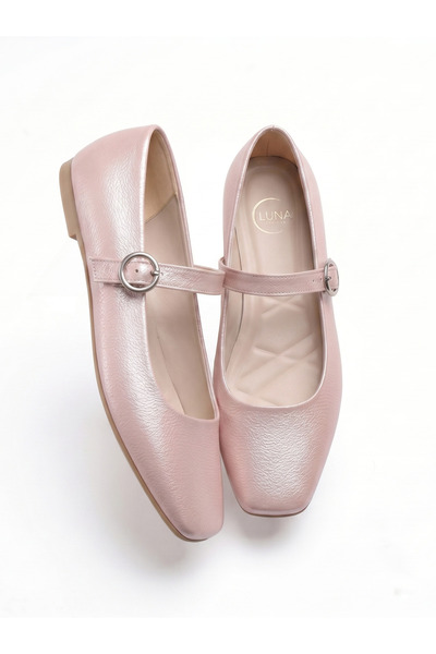 LUNA SHOES Soft Pembe Mary Jane Kadın Babet - Modern & Şık Günlük Ayakkabı