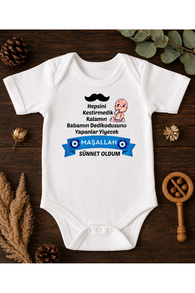 EYDUBABY Sünnet body sünnet yazılı tişört isimli zıbın