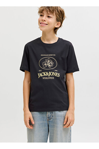 Jack & Jones Crna majica sa printom za dečake 12298349