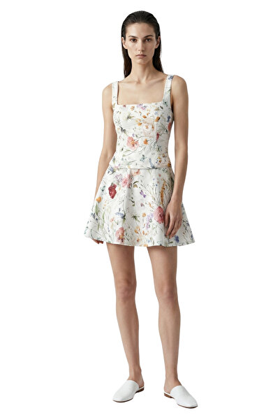 PleasureOfSilk Posilk Cotton Bustier Short Skirt Set