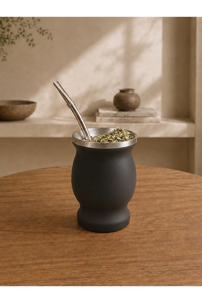 Ybera Mate Çayı Mate Çayı İçin Çift Cidarlı Paslanmaz Çelik Kupa