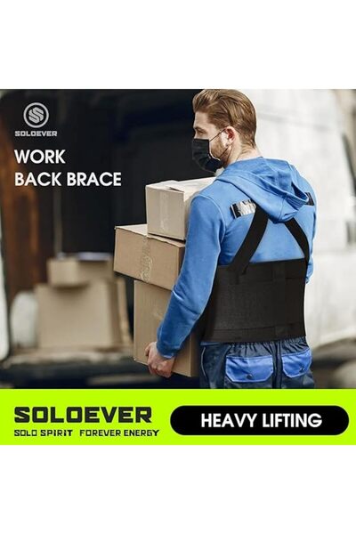 Arabest Professional Adjustable Lower Back Support Brace with Suspenders,Lumbar Pain Relief Belt,Posture Corrector,for Men,Women,Heavy Lifting,Work Safety