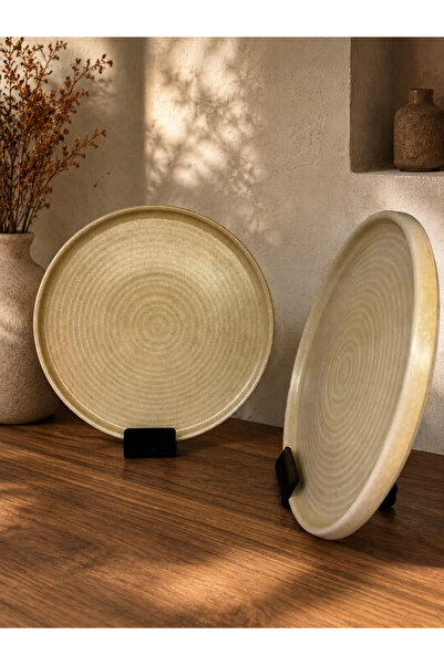 Choice 2'li Mirage Ripple 26cm Flat Plate Çok amaçlı servis / sunum tabağı/me...