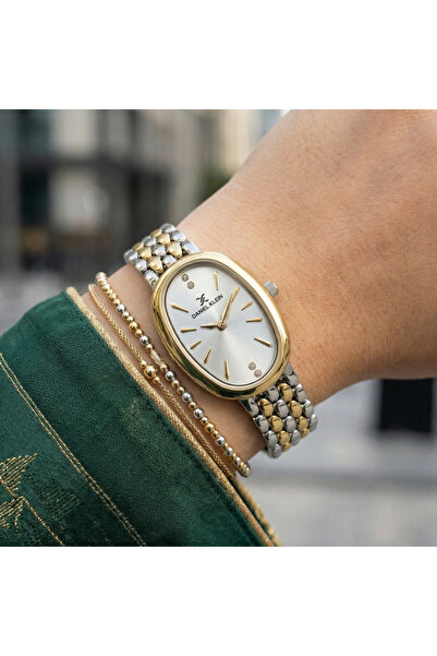 Daniel Klein Premium Silver and Gold Stainless Steel Watch for Women DK.1.141...