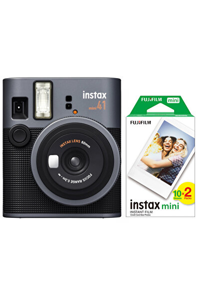 Fujifilm Instax Mini 41 Siyah Analog Şipşak Fotoğraf Makinesi ve 20'li Mini Film