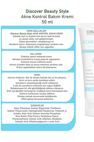 Discover Beauty Style 50 ml Black Acne Control Cream - Anti-Blemish and Acne