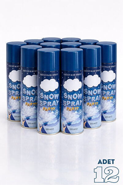 Mortex 12'li Eriyen Kar Spreyi 200ml Büyük Boy - Düğün, Kına, Parti, Bekarlığ...